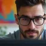 Focused professional reviewing cybersecurity tools—secure your accounts today with expert data breach protection from netEffx.